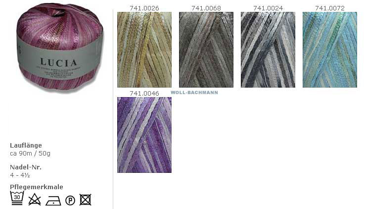 Farbkarte Lang Yarns Lucia