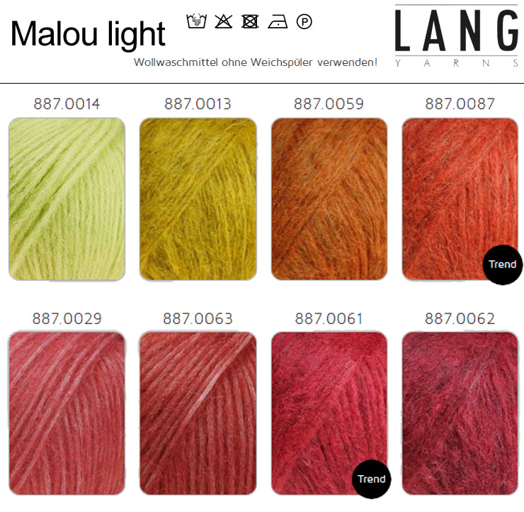 Farbkarte Lang Yarns Malou light