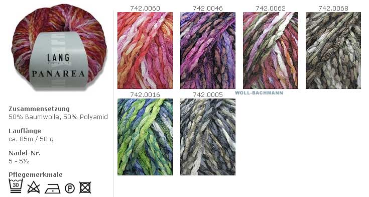 Farbkarte Lang Yarns Panarea