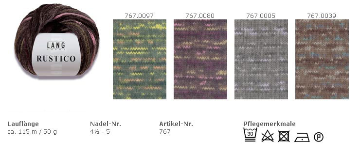 Farbkarte Lang Yarns Rustico