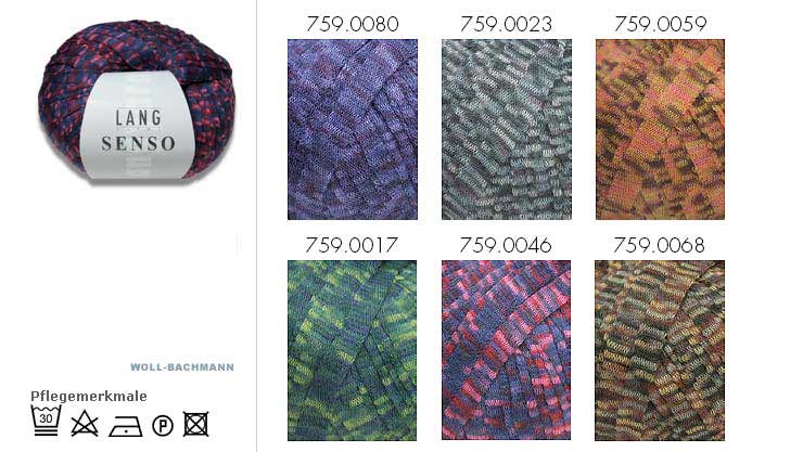 Farbkarte Lang Yarns Senso
