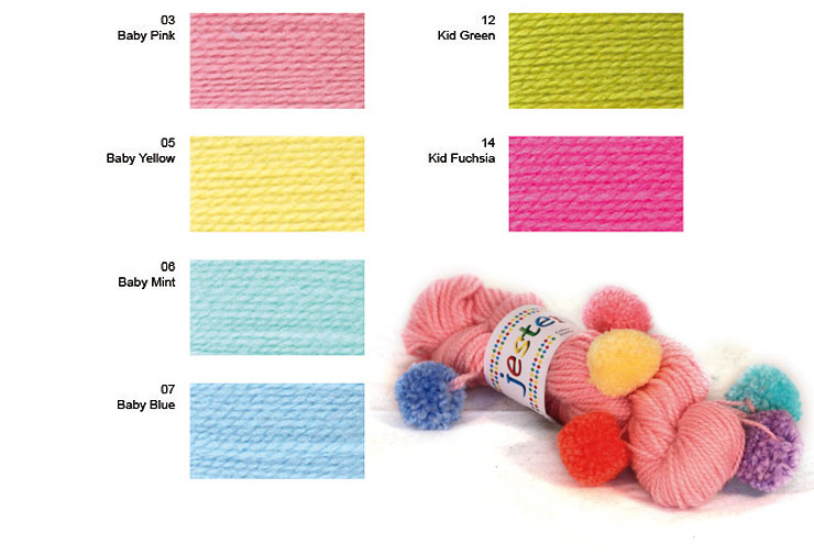 Farbkarte Designer Yarns  Jester DY Choice