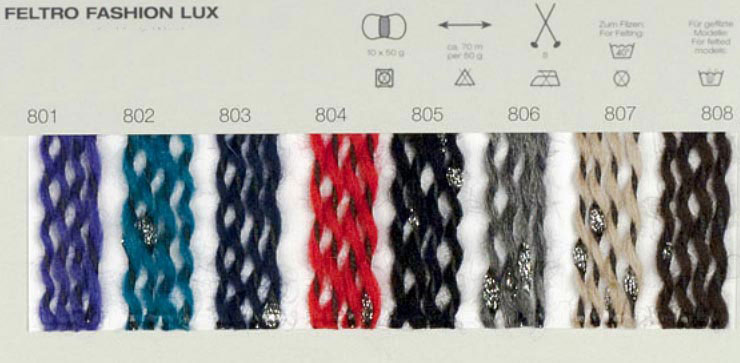 Farbkarte Lana Grossa Feltro Fashion Lux