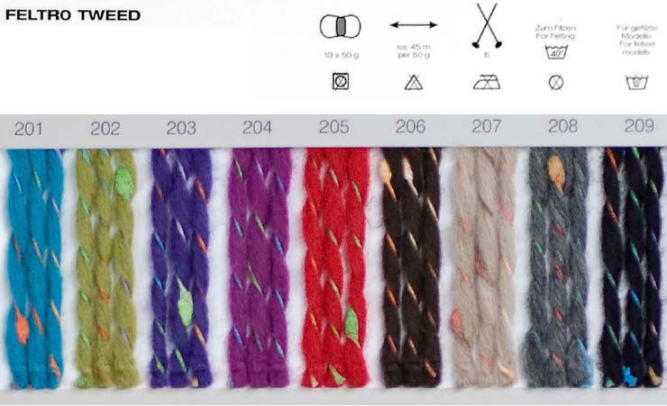 Farbkarte Lana Grossa Feltro Tweed