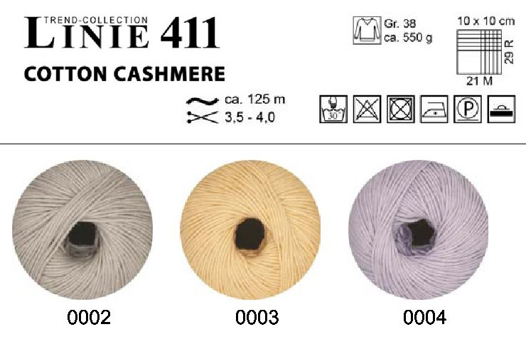 Farbkarte ONline LINIE 411 Cotton Cashmere