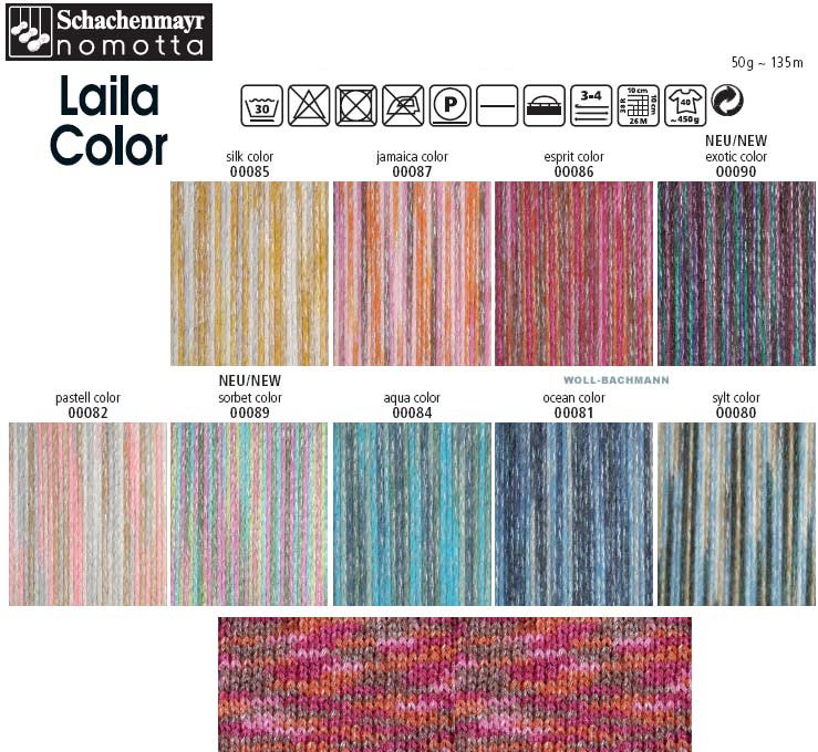 Farbkarte Schachenmayr Laila Color
