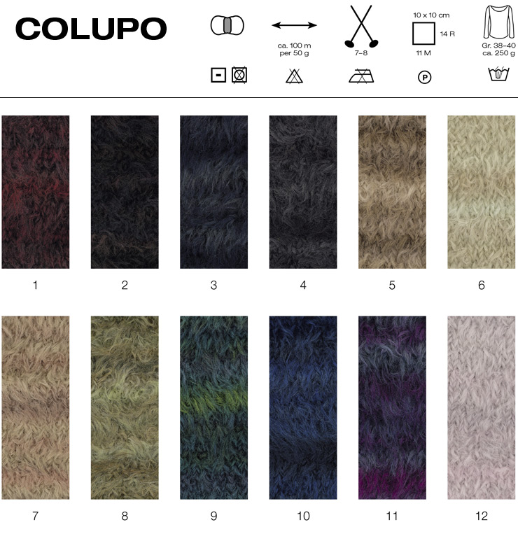 Farbkarte Lana Grossa Colupo Farbkarte Lana Grossa Colupo