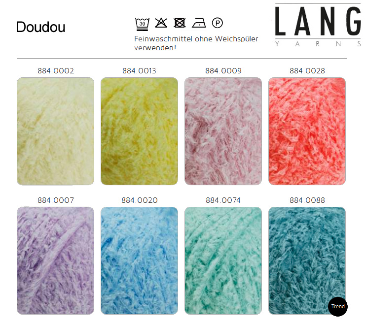 Farbkarte Lang Yarns Doudou Farbkarte Lang Yarns Doudou