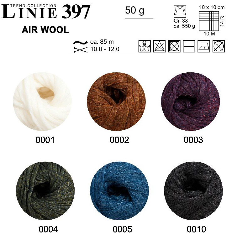 Farbkarte ONline LINIE 397 Air Wool