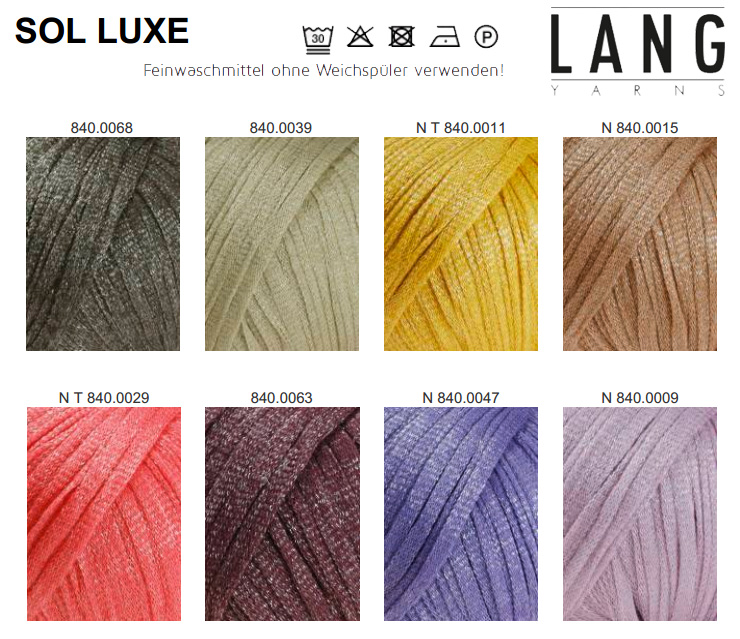 Farbkarte Lang Yarns Sol Luxe