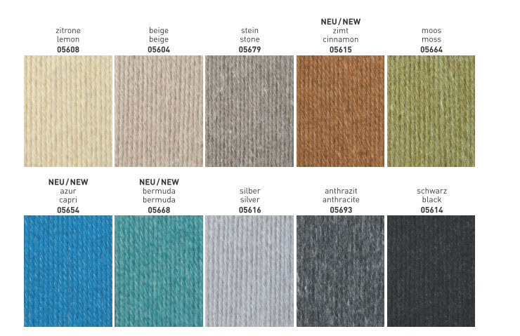 Farbkarte Schachenmayr smc Select Extra Soft Merino Cotton Farbkarte Schachenmayr smc Select Extra Soft Merino Cotton