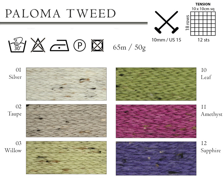 Farbkarte Debbie Bliss Paloma Tweed Farbkarte Debbie Bliss Paloma Tweed