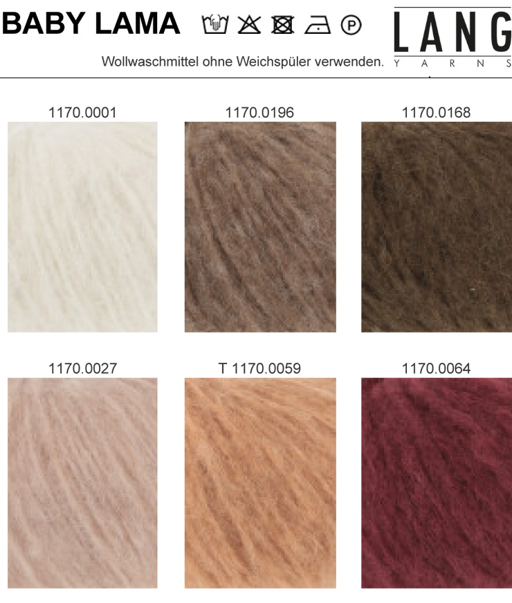 Farbkarte Lang Yarns Baby Lama Farbkarte Lang Yarns Baby Lama