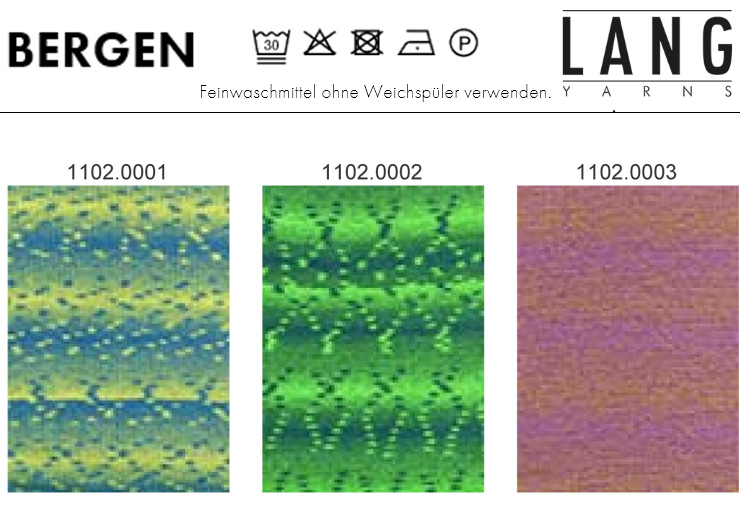 Farbkarte Lang Yarns Bergen Farbkarte Lang Yarns Bergen