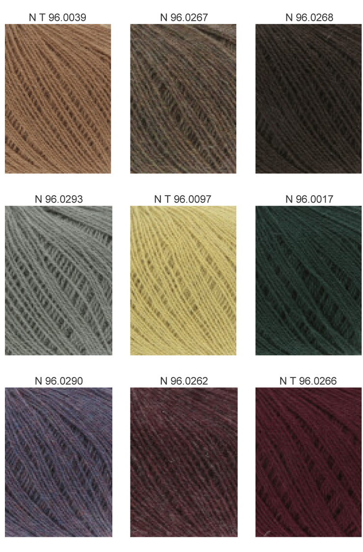 Farbkarte Lang Yarns Cashmere Extra Lace