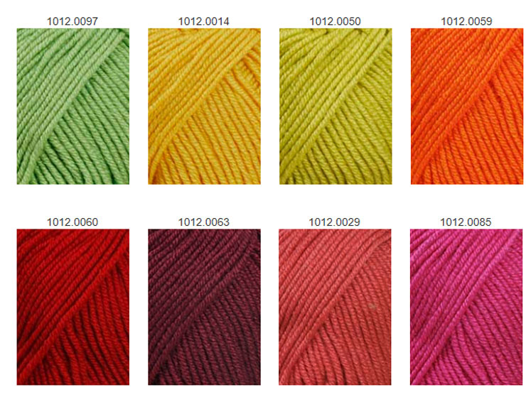 Farbkarte Lang Yarns Cashmerino Farbkarte Lang Yarns Cashmerino