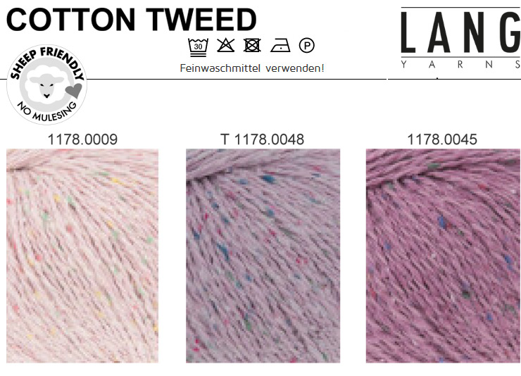 Farbkarte Lang Yarns Cotton Tweed
