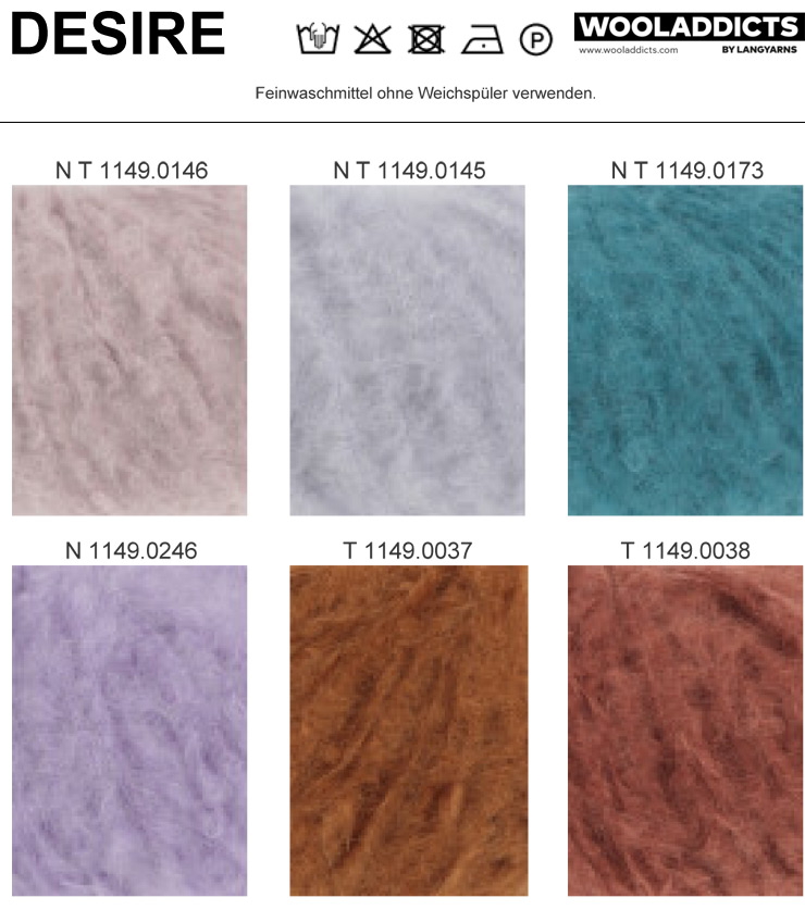 Farbkarte Lang Yarns Desire