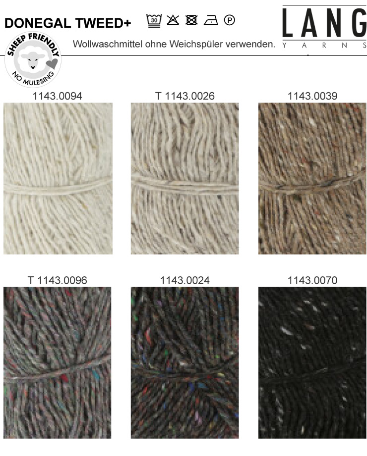 Farbkarte Lang Yarns Donegal Tweed+ Farbkarte Lang Yarns Donegal Tweed+