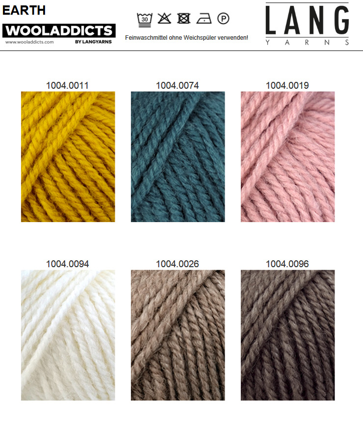 Farbkarte Lang Yarns Earth Farbkarte Lang Yarns Earth