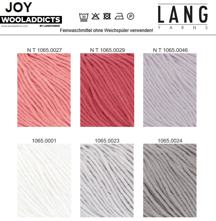 Farbkarte Lang Yarns Joy Farbkarte Lang Yarns Joy