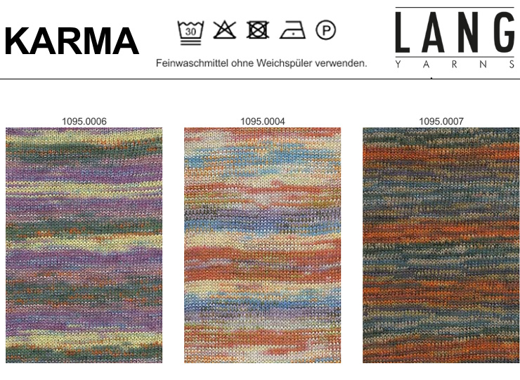 Farbkarte Lang Yarns Karma Farbkarte Lang Yarns Karma