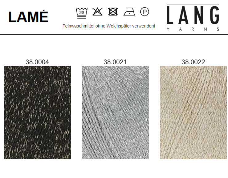 Farbkarte Lang Yarns Lame Farbkarte Lang Yarns Lame