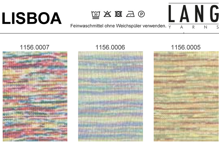 Farbkarte Lang Yarns Lisboa Farbkarte Lang Yarns Lisboa