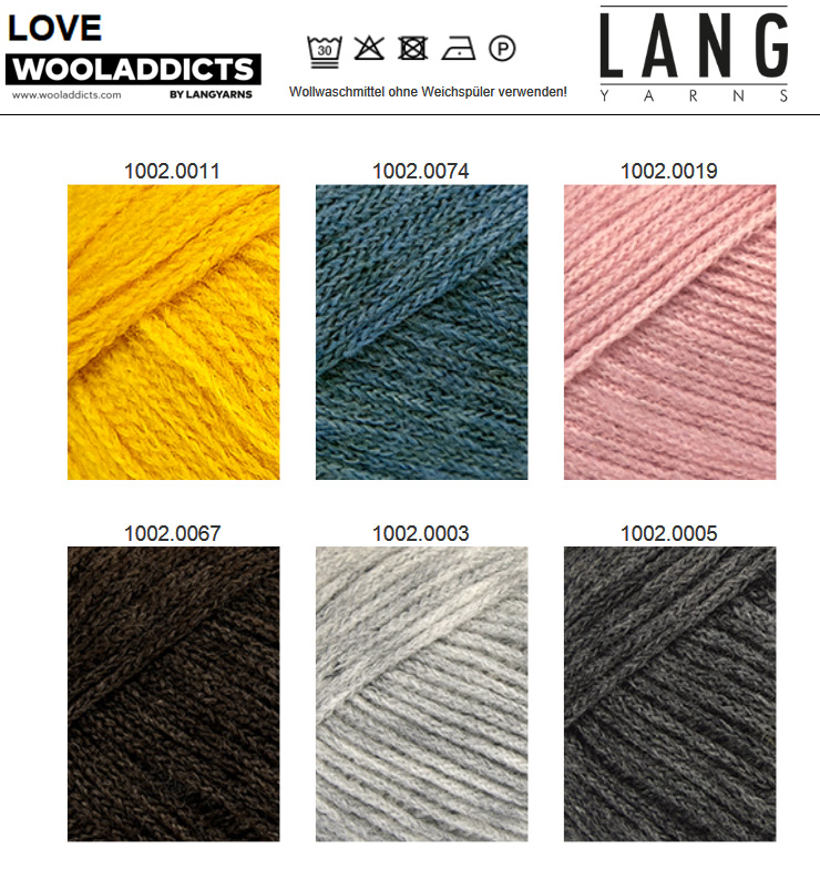 Farbkarte Lang Yarns Love Farbkarte Lang Yarns Love