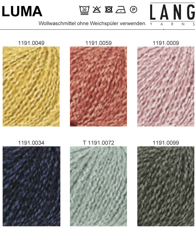 Farbkarte Lang Yarns Luma