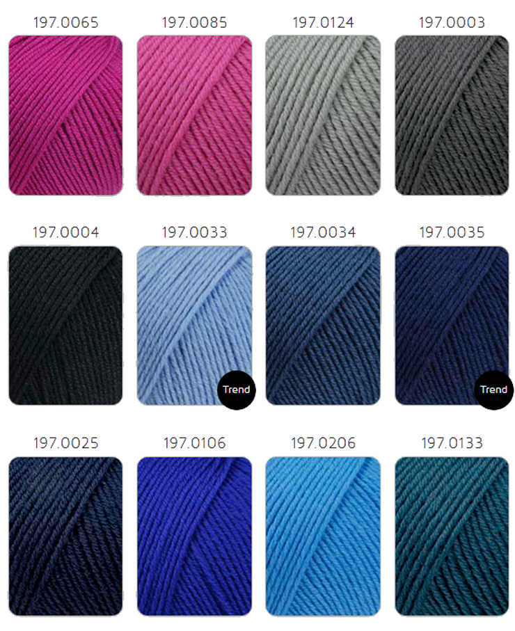 Farbkarte Lang Yarns Merino 150 Farbkarte Lang Yarns Merino 150