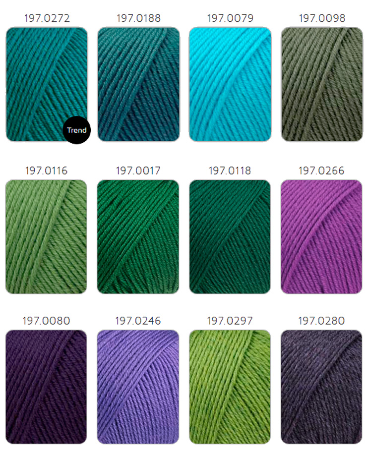 Farbkarte Lang Yarns Merino 150 Farbkarte Lang Yarns Merino 150