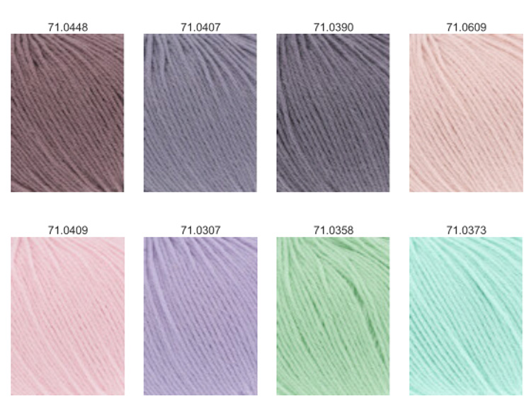 Farbkarte Lang Yarns Merino 200 BeBe Farbkarte Lang Yarns Merino 200 BeBe