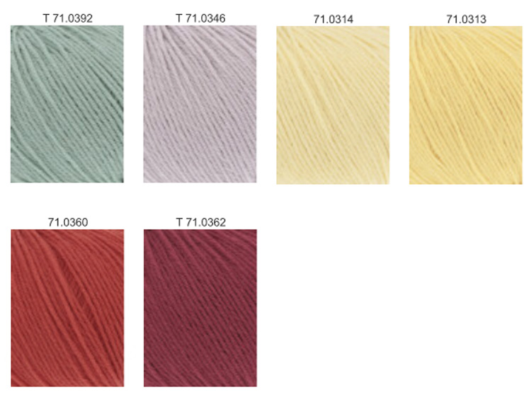 Farbkarte Lang Yarns Merino 200 BeBe Farbkarte Lang Yarns Merino 200 BeBe