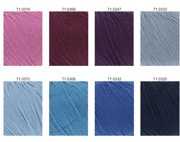 Farbkarte Lang Yarns Merino 200 BeBe Farbkarte Lang Yarns Merino 200 BeBe