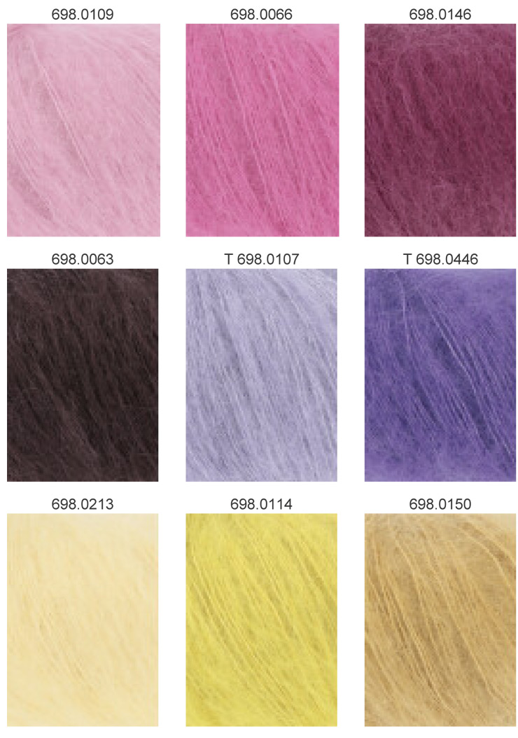 Farbkarte Lang Yarns Mohair Luxe