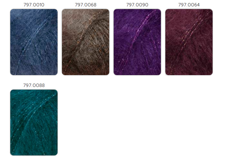 Farbkarte Lang Yarns Mohair Luxe Lame Farbkarte Lang Yarns Mohair Luxe Lame