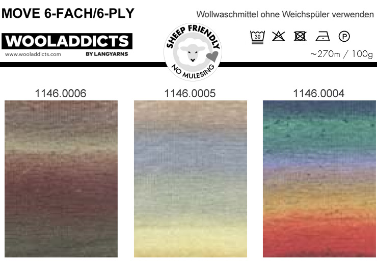 Farbkarte Lang Yarns Move 6 ply Farbkarte Lang Yarns Move 6 ply