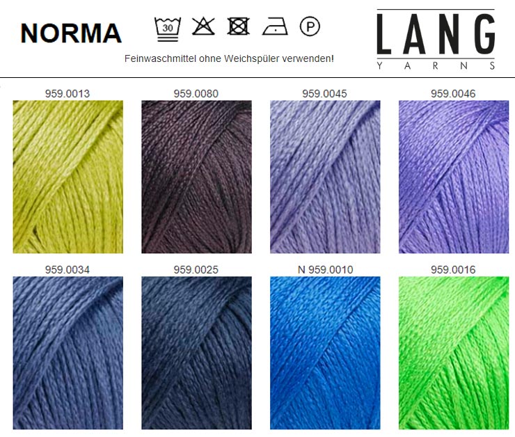 Farbkarte Lang Yarns Norma Farbkarte Lang Yarns Norma
