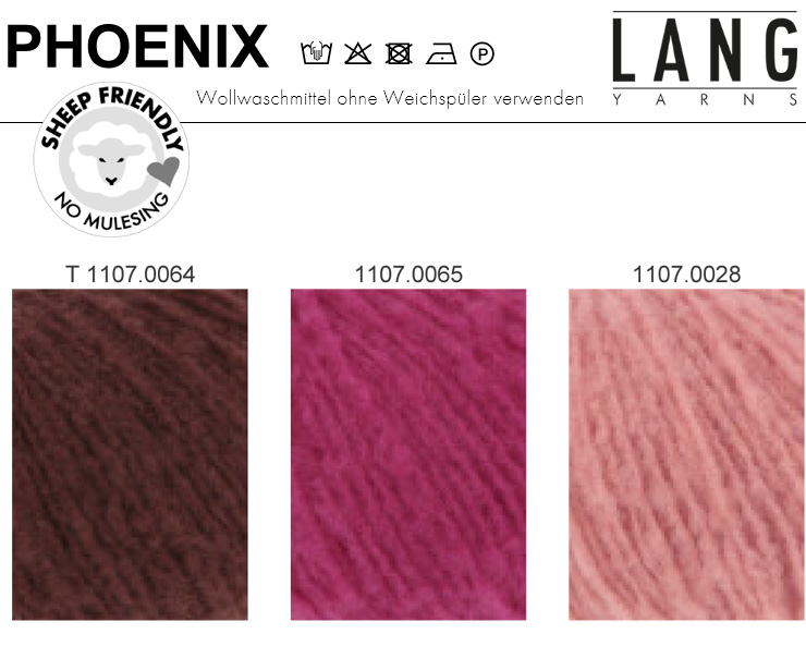 Farbkarte Lang Yarns Phoenix