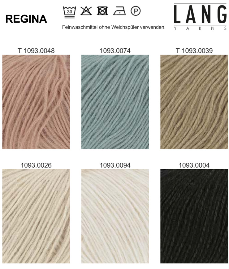 Farbkarte Lang Yarns Regina Farbkarte Lang Yarns Regina