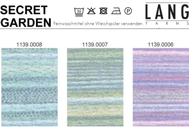 Farbkarte Lang Yarns Secret Garden Farbkarte Lang Yarns Secret Garden