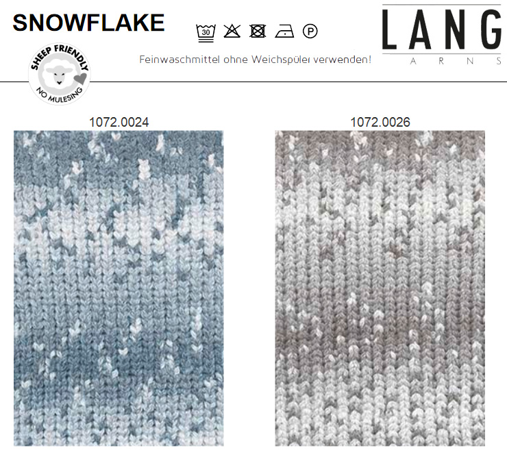 Farbkarte Lang Yarns Snowflake Farbkarte Lang Yarns Snowflake