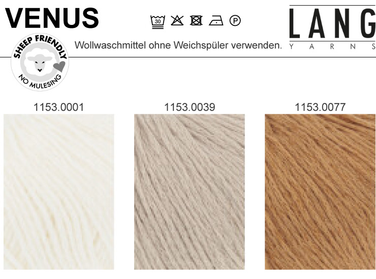 Farbkarte Lang Yarns Venus