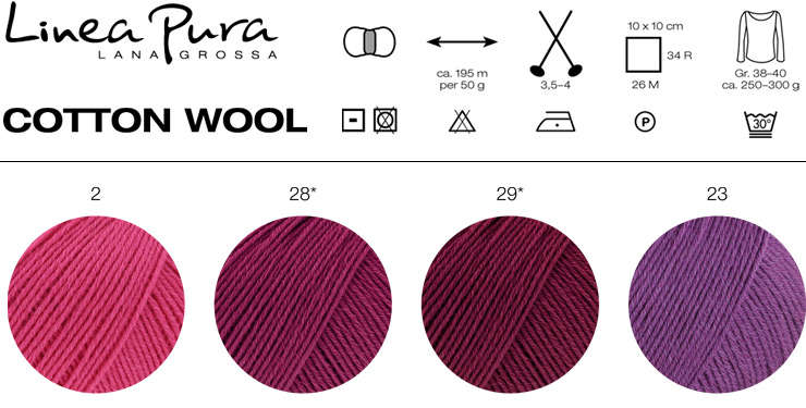 Farbkarte Lana Grossa Cotton Wool Farbkarte Lana Grossa Cotton Wool