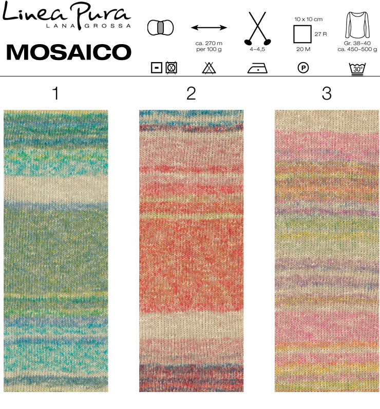 Farbkarte Lana Grossa Linea Pura Mosaico