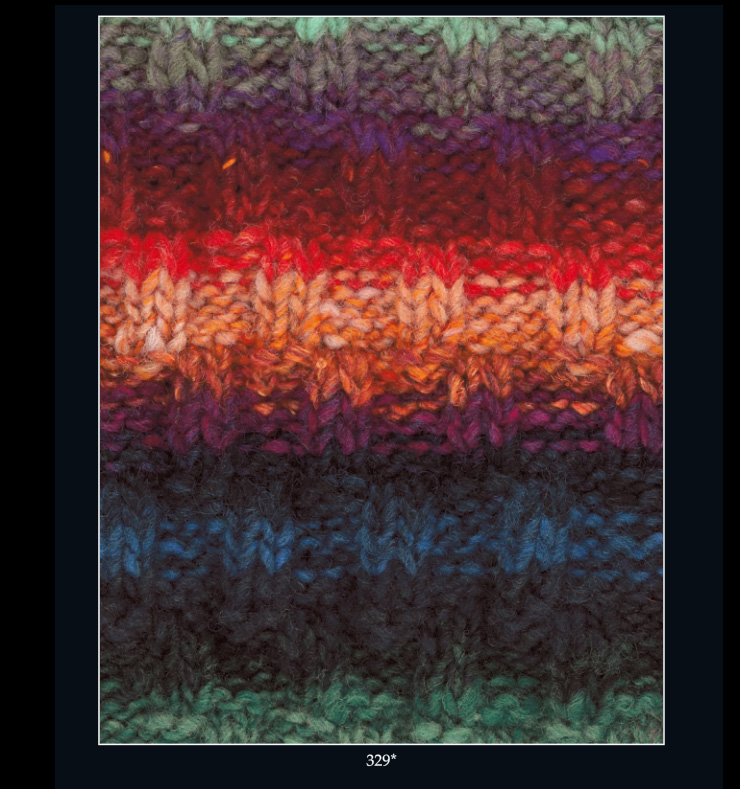 Farbkarte Noro Kureyon Maschenbild