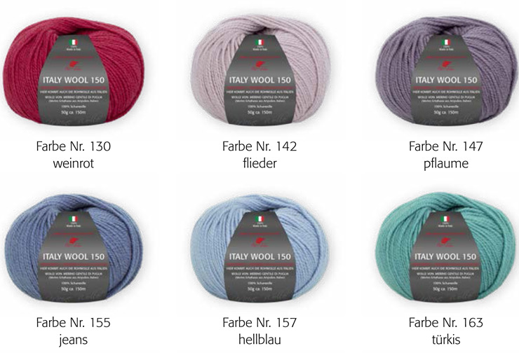 Farbkarte Pro Lana Italy Wool 150