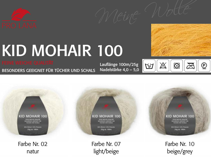 Farbkarte Pro Lana Kid Mohair 100