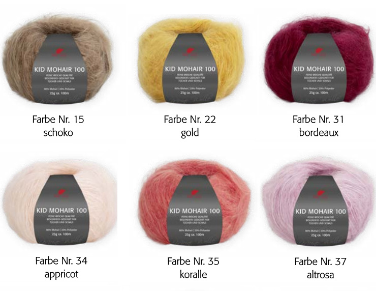 Farbkarte Pro Lana Kid Mohair 100